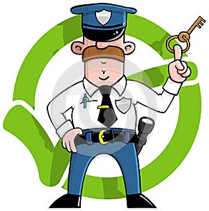 Cartoon Security Guard