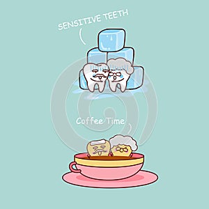 Cartoon senior sensitive teeth