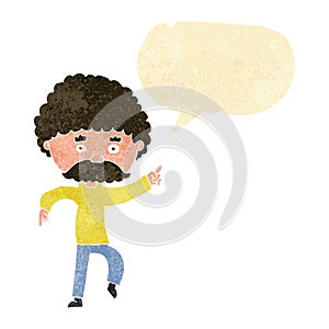 cartoon seventies style man disco dancing with speech bubble