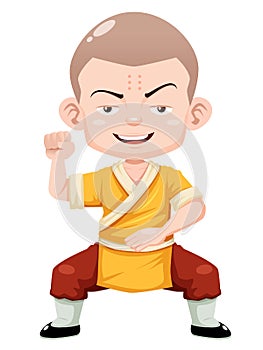 Cartoon Shaolin boy photo