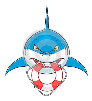 Cartoon shark bit lifeline