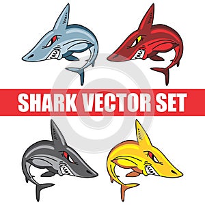 CARTOON SHARK CHARACTER ILLUSTRATION