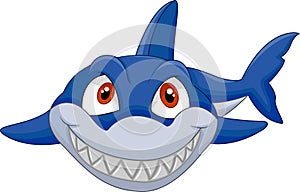 Cartoon shark smiling