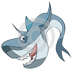 Cartoon Shark, Vector Illustration.