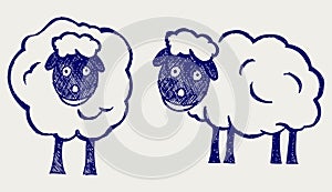 Cartoon sheep