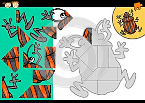 Cartoon shield bug jigsaw puzzle game