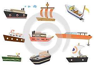 Cartoon ship icon