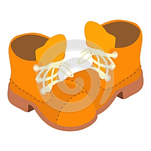 Cartoon shoes icon, isometric style