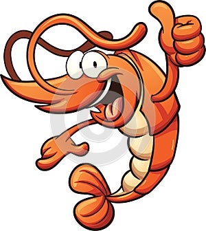 Cartoon shrimp photo