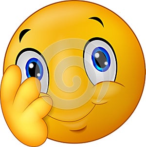 Cartoon Shy emoticon smiley