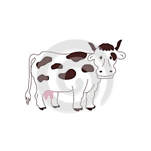 cartoon simple cow animal