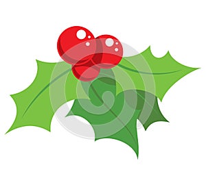 Cartoon simple mistletoe decorative ornament