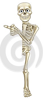 Cartoon Skeleton Pointing