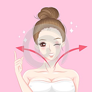 Cartoon skin care woman