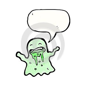 cartoon slimy ghost