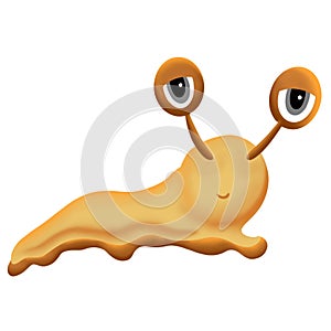 Cartoon Slug Snail Funny Character Illustration Logo