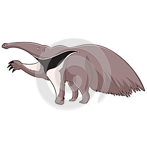 Cartoon smiling Anteater