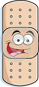 Cartoon smiling bandage