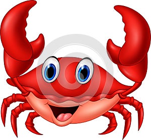 Cartoon smiling crab