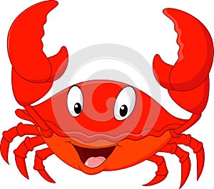 Cartoon smiling crab