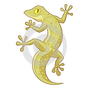 Cartoon smiling Gecko