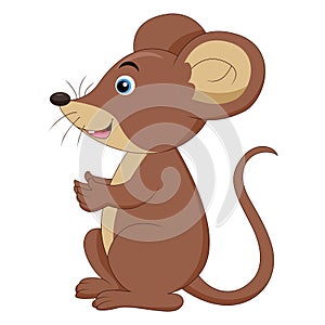 Cartoon smiling mouse