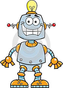 Cartoon smiling robot