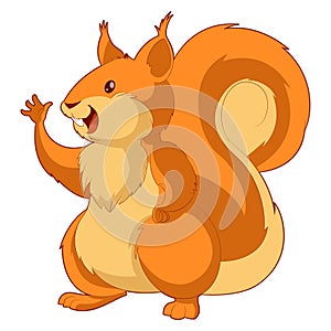 Cartoon smiling Squirrel