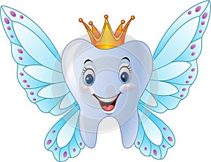 Cartoon smiling tooth fairy