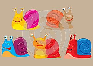 Cartoon snails