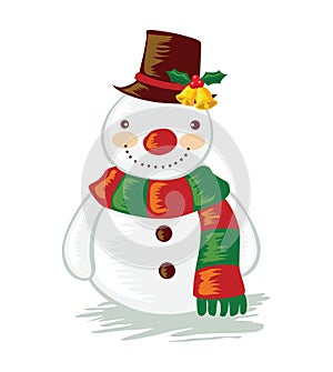 Cartoon snowman.