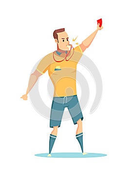 Cartoon soccer referee character design