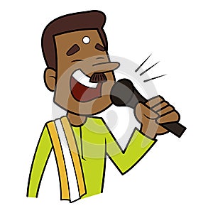 Cartoon South Indian Man Illustration