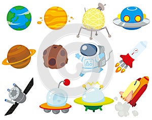 Cartoon space icon