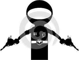 Cartoon Spaceman Silhouette