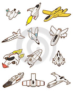 Cartoon spaceship icon