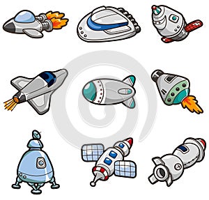 Cartoon spaceship icon
