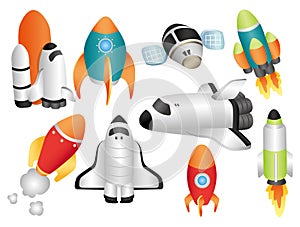 Cartoon spaceship icon