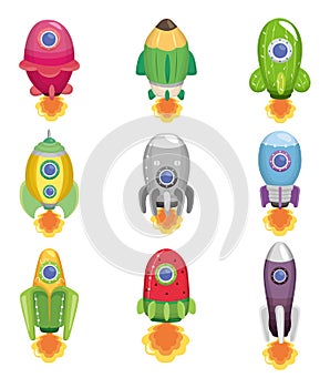 Cartoon spaceship icon