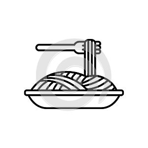 Cartoon Spaghetti Icon Isolated On White Background