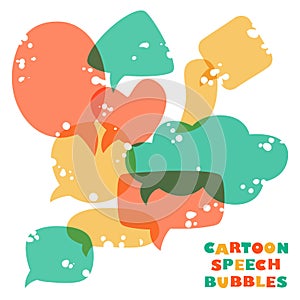 Cartoon speech bubbles. Different sizes and forms.