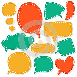 Cartoon speech bubbles. Different sizes and forms.