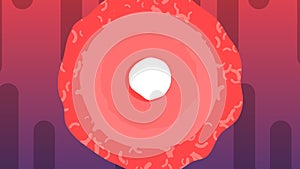 Cartoon of Spermatozoid Growing in Ovum photo