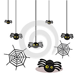 Cartoon Spider on backgrounds.