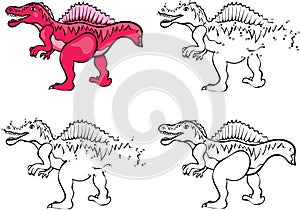 Cartoon Spinosaurus. Vector illustration. photo