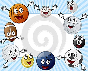 Cartoon Sport Balls Photo Frame