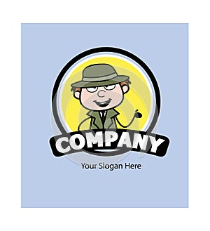 Cartoon Spy as Company Logo
