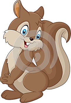 Cartoon squirrel posing