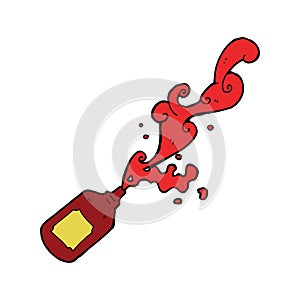 cartoon squirting ketchup