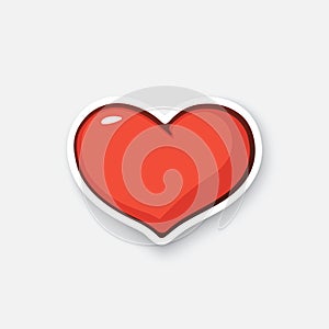 Cartoon sticker heart photo